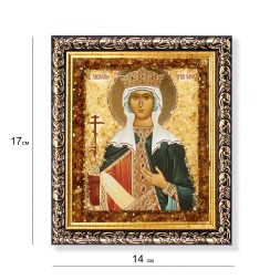 Икона &quot;св.Елена&quot; с Янтарем