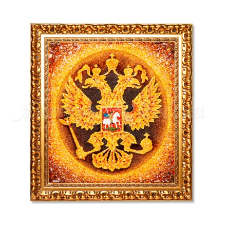 Картина &quot;Герб РФ&quot; из Янтаря купить